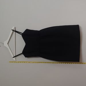 French Connection Black Dress Bow Waist Sweetheart Neckline Texture
